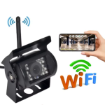 Caméra de Recul Wi-Fi sans câble – Grand Angle, Vision Nocturne, iOS & Android